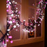 Quntis Christmas Firecracker Fairy String Lights, 13FT 400 LEDs Outdoor Indoor Valentines Cluster Twinkle Lights - Linkable Xmas Decor Lights 8 Modes for Wedding Party Window Yard Tree, Pink White
