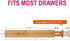 4 Pack Bamboo Drawer Divider - Expandable Drawer Organizers (12.8"-17") Spring Adjustable Kitchen Drawer Separators - Best for Kitchen, Dresser, Bedroom, Desk