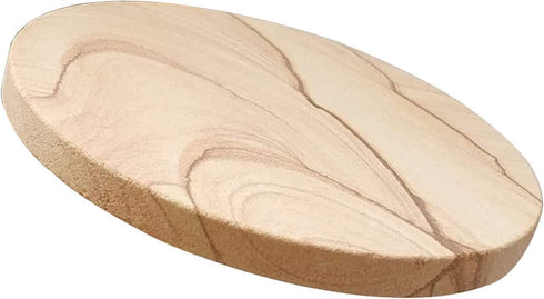 Sandstone Coaster,Set of Six,Natural Sandstone 3.94 Inch Fashion Pattern,Cork Non-Slip Back Cover