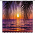 YSATNSFT Ocean Sunset Shower Curtain Tropical Beach Ocean Palm Tree Leaf Sunrise Sunset Theme Orange Sky Sea Water Wave Nature Scenery Fabric Bathroom Decor Set with Hooks(70" WX70 H)