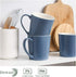 DOWAN Coffee Mugs Set, 18 OZ Large Coffee Mug Set of 6, Ceramic Mugs with Large Handle for Coffee Tea Cocoa, Dishwasher Safe, Chip-free, Lead-Free, Ideal Gift for Morning, Airy Blue