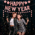 Rose Gold Glitter, Happy New Year Banner - No DIY, 2 Strings | Happy New Year Sign Happy New Year Decorations 2023 | New Years Eve Party Supplies 2023 | New Years Eve Banner, New Years Eve Decorations