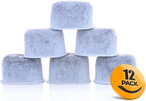 K&J Charcoal Water Filter Pods - 12-Pack Filters for Coffee Maker, Compatible Keurig Filter Replacement (2.0 and older)