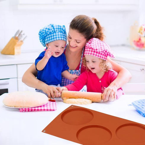 SourceTon 3-Cavity Large Round Silicone Disc Cake Mold, 3 PCS Pack Non-Stick Baking Molds Cake, Candy, Soap, Resin Art
