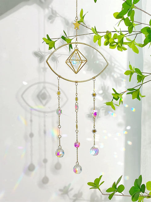 jia ning Sun Catchers Sun Catchers Crystal Light Catchers, Window hangings, Home Decor, Crystal Window Decorations, Rainbow Makers (Four Crystals)