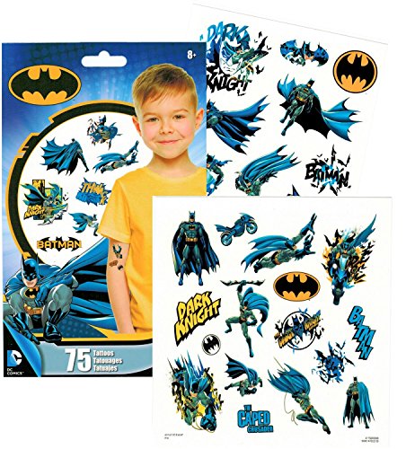 Superhero Tattoos for Boys Kids Party Bundle -- 200+ Licensed Temporary Tattoos Featuring Transformers, Batman, and Marvel Avengers (Party Supplies)