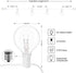 Outdoor String Light 25Feet G40 Globe Patio Lights with 27 Edison Glass Bulbs(2 Spare), Waterproof Connectable Hanging Light for Backyard Porch Balcony Deck Party Decor, E12 Socket Base, White