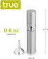 True Martini Atomizer Bar Mister with Refillable Funnel for Vermouth Spray Glass Canister with Stainless Steel Case, 1 Count (Pack of 1), Silver