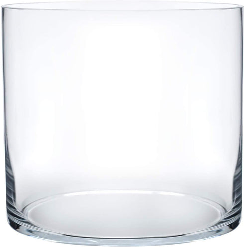Flower Glass Vase Decorative Centerpiece for Home or Wedding by Royal Imports - Cylinder Shape, 5"x5", Clear