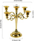 Maiheimoon Metal Candelabra Retro Candlestick Holder for Candlelight Dinner and Table Decoration (5 Arms-Black-1)