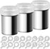 3 Pack Stainless Steel Powder Shaker, Coffee Cocoa Dredges with Fine-Mesh Lid, AIFUDA Power Can For Baking Cooking Home Restaurant with 16 Pcs Printing Molds Stencils