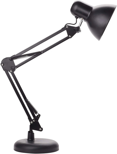 Newhouse Lighting Wright Painted Black Metal Flexible 2-in-1 Weighted Base and Clamp Mount Swing Arm Wright Architect Desk Lamp with Energy-Efficient 5-Watt LED Bulb