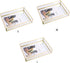 BEYST Glass Mirror Storage Tray, Rectangle Dressing Table Makeup Tray with Gold Wire, Jewelry Perfume Organizer for Vanity, Dresser, Bathroom, Bedroom