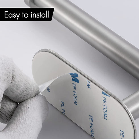 KES Self Adhesive Toilet Paper Holder Stick On Toilet Paper Roll Holder RUSTPROOF Stainless Steel Brushed Finish 2 PCS, A7170-2-P2