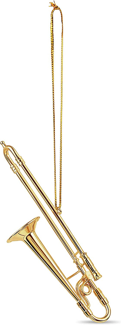 Broadway Gifts Gold Trombone Christmas Tree Ornament Decoration 4 inches