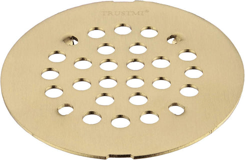 TRUSTMI 4-1/4 Inch Snap-in Shower Floor Drain Replacement Cover, Brushed Gold