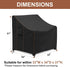 ZEJUN Patio Chair Covers, 33" Wx34 Dx31 H Waterproof Outdoor Furniture Cover, 600D Durable Lounge Deep Seat Covers for Patio Garden Lawn Sofa Wicker Chair, UV & Rip & Fade Resistant Covers, Black