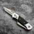 Heavy Duty Folding Utility Knife Dual Blade/Box Cutter with Leather Sheath + 5 SK5 Blades (Professional Grade)