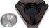 Prestige Import Group - Triangular Maple Lacquer 3 Cigar Ashtray - Dark Maple Wood and Black Accents