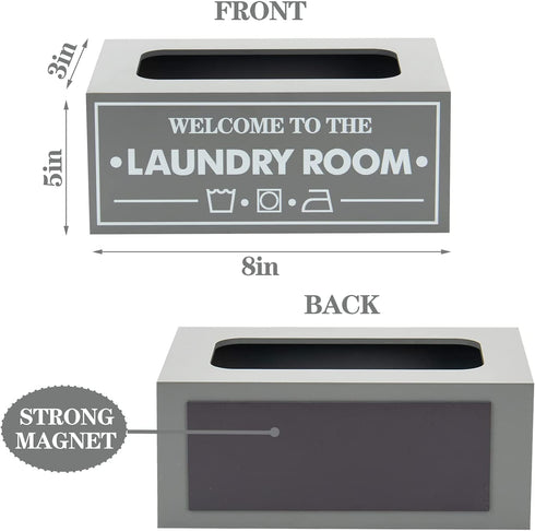 UCUDI Magnetic Dryer Sheet Dispenser Laundry Softener Sheets Holder Cover Box Farmhouse Laundry Room Wall Art Decor