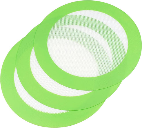 BESTonZON Silicone Baking Mats, 3-Pack Non-Stick Round Silicone Baking Sheet Liner,Reusable Heat Resistant Baking Pastry Sheets Round(Green)