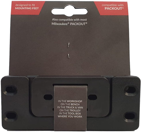 StealthMounts Cleat 'n' Feet Mounting System (4 Pack) | Tool Box Storage System | Mount Anywhere | Compatible with Milwaukee Packout