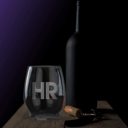 BAD BANANAS Human Resources Gifts - 21 oz Stemless Wine Glasses - Funny HR Gag Gift Ideas for Women Men Coworkers