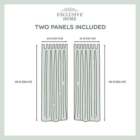 Exclusive Home Curtains Indoor/Outdoor Solid Cabana Tab Top Curtain Panel Pair, 54x120, Taupe