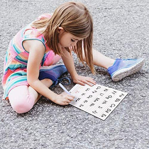 Handwriting Practice Letter Tracing for Kids: Board for Cursive & Printing Style with Dry Erase Marker for Preschooler - Reusable Wipe Clean ABC Alphabet Learn to Write, 8.3 x 11 Inches