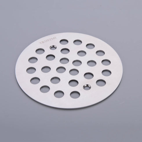 TRUSTMI 4 1/4-inch Screw-in Shower Drain Grate Replacement Cover , Brushed Stainless