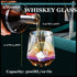 Christmas Diamond Whiskey Glasses Wine Glass Set Of 2(10Oz)Rocks Glass,with Gold Rim Stemless,Iridescent Glassware Crystal Material Tumblers,for Red Wine Bourbon Beverage Juice Glass(2pcs )