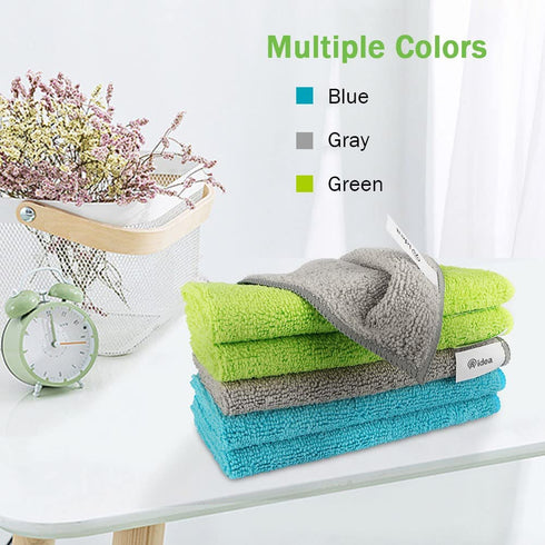 AIDEA Microfiber Cleaning Cloths-50PK, Softer Highly Absorbent, Lint Free Streak Free for House, Kitchen, Car, Window Gifts(12in.x12in.)