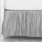 TILLYOU Crib Bed Skirt Dust Ruffle, 100% Natural Cotton, Nursery Crib Bedding Accessory Toddler Bedskirt for Baby Boys Girls, 14" Drop, Pale Gray