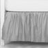 TILLYOU Crib Bed Skirt Dust Ruffle, 100% Natural Cotton, Nursery Crib Bedding Accessory Toddler Bedskirt for Baby Boys Girls, 14" Drop, Pale Gray
