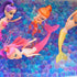 Dew Drops Ocean Water Beads Mermaid Lagoon Tactile Sensory Toys Bin Kit - 4 Mermaid Toy Dolls