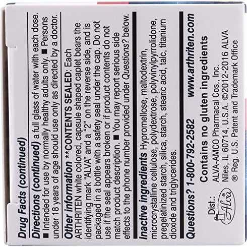 Arthriten Inflammatory Pain Formula Caplets with 3 Active Ingredients: Aspirin, Acetaminophen & Caffeine, White, 28 Count (Pack of 1)