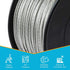 Houseables Wire, Vinyl Coated, 500 Feet, 1/16 Inch, Braided Stainless Steel Cable, Plastic Covered, Heavy Duty, Stranded Rope for String Lights, Artificial Flower, Wreath Making, Trellis, Clothesline