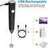 Milk Frother, Rechargeable hand-Held Electric Milk Frother 3 Adjustable USB Charging Can Be Used forBulletproof Coffee Protein Drinks Matcha Coffee Whisk (Black)