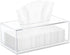 HIIMIEI Acrylic Tissue Box Cover Clear Tissue Holder Napkin Dispenser for Home Office Restaurant