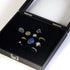 Jewelry Storage Case, Black Wooden 36 Slot Velvet Glass Ring Storage Box Display, Stand Case Holder Organized Tray for Jewelry Showcase