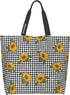 Fxuocza Sunflower Plaid Canvas Tote Bag Shopping Bag for Women Oversized Tote Bag for Grocery Travel Reusable Sunflower Bags