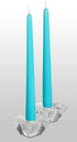 12 Pack Tall Taper Candles - 10 Inch Light Blue - Turquoise Dripless, Unscented Dinner Candle - Paraffin Wax with Cotton Wicks - 8 Hour Burn Time.