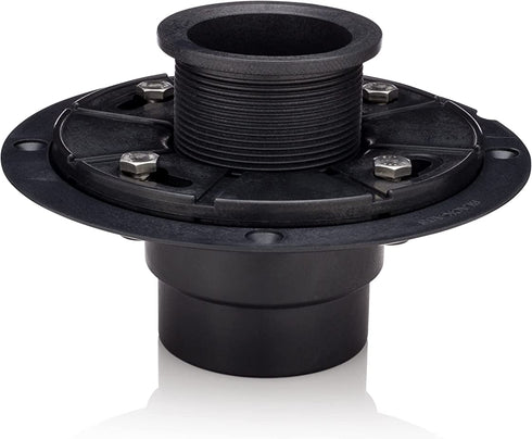 Shower Drain Base with Adjustable Ring + Rubber Coupler for Linear Shower Drain Installation