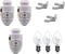 Creative Hobbies White Auto On Sensor Plug in Night Light Module Includes 3 Bulbs and 3 Plastic Clips, Great for Making Your Own Decorative Night Lights, Pack of 3