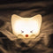 LED Kids Night Light, Cute Cat Soft Silicone Baby Nursery Lamp Living-Room Light Corridor Decor Small Night Light Halloween Christmas Holiday Lamps USB Powered Rechargeable Party Bedroom Decorations