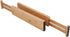 Lawei 4 Pack Bamboo Drawer Dividers - Adjustable Expandable Drawer Organizers Spring Loaded Drawer Separators for Kitchen Office Room Drawer