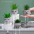 Lavenor Artificial Potted Plant Fake Succulent Plant Cute Hanging Leg Emotional Cement Potted Succulents Decor for Desk Shelf Bedroom Living Room and Office Decoration