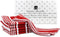 BELLE CHANTE Luxury Hand and Kitchen Dish Towels | Oversized 20 x 30 inches, One Half Dozen, Wine Stripe