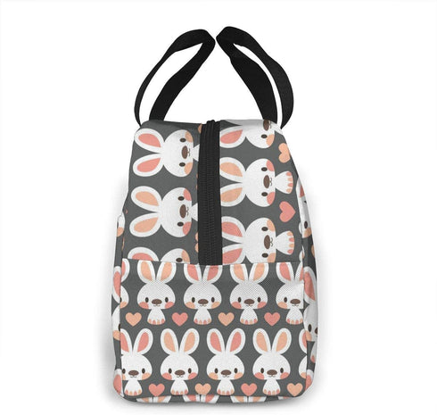 antspuent Cute Little Bunnies Lunch Bag for Women Girls Kids Insulated Picnic Pouch Thermal Cooler Tote Bento Large Meal Prep Cute Bag Big Leakproof Soft Bags for Lunch Box, Camping, Travel, Fishing