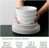DOWAN Soup Bowls for Kitchen, 32 oz White Bowls for Cereal Salad Ramen Noodle, Porcelain Bowls with Non-slip Design, Sturdy and Easy to Hold, Set of 3, 7.25 Inch